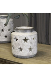 Bloomville Stone Star Lantern Vase Earthy, Neutral Decor Piece - thumbnail 4