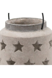 Bloomville Stone Star Lantern Vase Earthy, Neutral Decor Piece - thumbnail 2