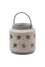 Bloomville Stone Star Lantern Vase Earthy, Neutral Decor Piece - thumbnail 1