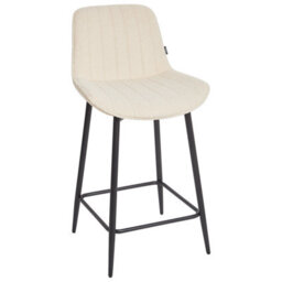 Beliani Set Of 2 Bar Chairs Dubrovnik Boucle Light Beige - thumbnail 5