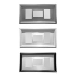 Orsina White 3 Photo Multi Photo Frame,wall-Mounted Picture Holder,versatile Glass Protected Poster Frame For Decor - thumbnail 2