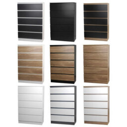 Urbn-Living Urbnliving 89Cm Height 4 White Drawer Skagen Grey Wooden Bedroom Chest Cabinet No Handle Storage Cupboard - thumbnail 2