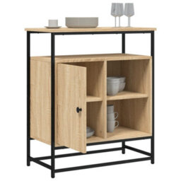 Berkfield Classic Sideboard Sonoma Oak 69X35X80 Cm Engineered Wood - thumbnail 4