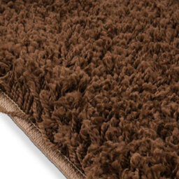 "Bravich Brown Checked Thick Shaggy Rug - California - 80X150Cm (2'8""x5')" - thumbnail 4