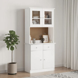 Berkfield Durable Dresser Top Alta White 77X30X92 Cm Solid Wood Pine - thumbnail 3