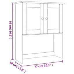 Berkfield Durable Dresser Top Alta White 77X30X92 Cm Solid Wood Pine - thumbnail 9