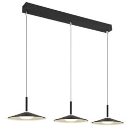 Luminosa Lighting Luminosa Lampone Bar Pendant Ceiling Light Matt Black 3X Led 4000K - thumbnail 1