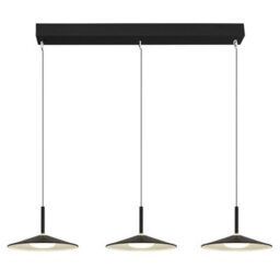 Luminosa Lighting Luminosa Lampone Bar Pendant Ceiling Light Matt Black 3X Led 4000K - thumbnail 3