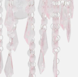 Modern Ceiling Lightshade Pendant Shade Chrome With Pink Acrylic Jewels - thumbnail 6