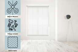 Caecus Blinds Made To Measure Straight Edge Daylight  Roller Blind White 120Cm - thumbnail 1
