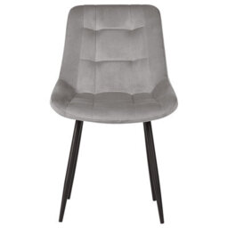 Beliani Set Of 2 Dining Chairs Melrose Velvet Light Grey - thumbnail 5