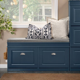 Sobuy Shoe Cabinet With 2 Flip-Drawers 40.9X9.5X20.1 Inch Load Capacity 150 Kg Fsr64-B - Dark Blue - thumbnail 9