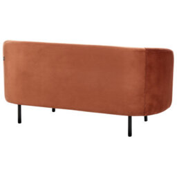 Beliani Sofa 2 Seater Loen Velvet Orange - thumbnail 6