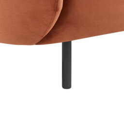 Beliani Sofa 2 Seater Loen Velvet Orange - thumbnail 9
