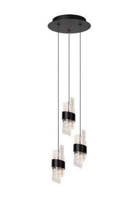 Lucide Kligande - Pendant Light - 25 Cm - Led Dim. - 3X8W 2700K - Black - image 1