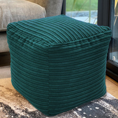 Beautiful Beanbags Jumbo Cord Beanbag Cube Footstool Large Pouffe Bean Bags