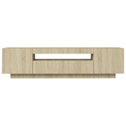 Vidaxl Tv Cabinet With Led Lights Sonoma Oak 160X35X40 Cm - thumbnail 8