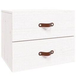 Berkfield Elegant Wall-Mounted Bedside Cabinets 2 Pcs White 50X36X40 Cm - thumbnail 5