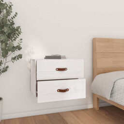 Berkfield Elegant Wall-Mounted Bedside Cabinets 2 Pcs White 50X36X40 Cm - thumbnail 3