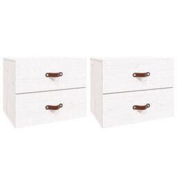 Berkfield Elegant Wall-Mounted Bedside Cabinets 2 Pcs White 50X36X40 Cm