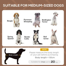 Pawhut 76Cm Elevated Dog Bed Cooling Raised Pet Cot Uv Protection Canopy Brown - thumbnail 4