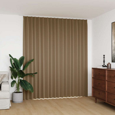Berkfield Blackout Curtain With Hooks Taupe 290X245 Cm - image 1