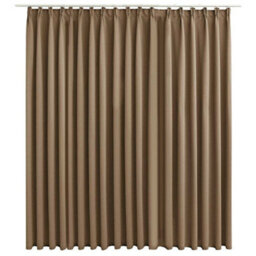 Berkfield Blackout Curtain With Hooks Taupe 290X245 Cm - thumbnail 2