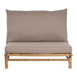 Beliani Garden Lounge Set With Table 2 Seater Todi Bamboo Taupe - thumbnail 6