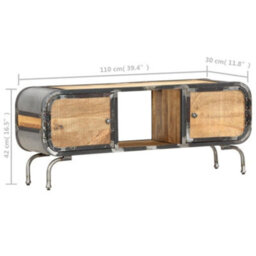 Vidaxl Tv Cabinet 110X30X42 Cm Solid Wood Mango - thumbnail 9