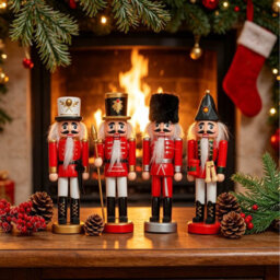 Amorly 4Pcs Mini Nutcracker Christmas Ornaments, Red Wooden Soldier Nutcracker Hanging Decorations For Xmas Tree Home Decor - thumbnail 6