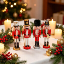 Amorly 4Pcs Mini Nutcracker Christmas Ornaments, Red Wooden Soldier Nutcracker Hanging Decorations For Xmas Tree Home Decor - thumbnail 7