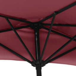 Berkfield Balcony Parasol With Aluminium Pole Bordeaux Red 300X150X253 Cm Half - thumbnail 6