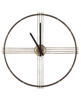 Wyld And Coco Aurora Gold Iron Frame Wall Clock 64 Cm Minimalist No Numerals - image 1