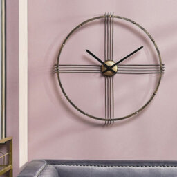 Wyld And Coco Aurora Gold Iron Frame Wall Clock 64 Cm Minimalist No Numerals - thumbnail 2