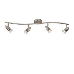 Lucide Caro-Led Modern Ceiling Spotlight Bar - Led - Gu10 - 4X5W 2700K - Satin Chrome