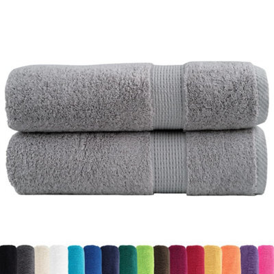 Berkfield Durable Premium Shower Towels Solund 2Pcs Grey 70X140Cm 600Gsm