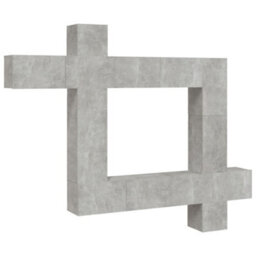 Berkfield 9 Piece Tv Cabinet Set Concrete Grey Engineered Wood - thumbnail 2