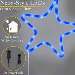 Christow Shooting Star Rope Light Outdoor Christmas Decoration Large Multicolour Led Xmas Silhouette - thumbnail 4
