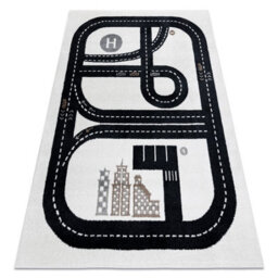 RugsX Carpet Fun Track For Children, Street, Town Cream 180X270 Cm - thumbnail 1