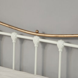 SlumberWorx Newnham Classic Victorian Style Living Room Bedroom White Metal Day Bed Frame W Trundle - thumbnail 5