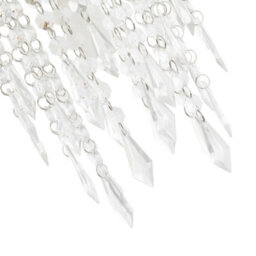 Happy Homewares Modern Waterfall Design Gold Pendant Shade With Clear Acrylic Droplets And Beads - thumbnail 5