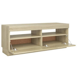 Berkfield Tv Cabinet With Led Lights Sonoma Oak 100X35X40 Cm - thumbnail 9