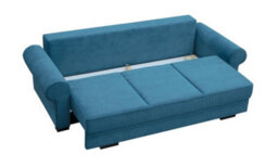 Bukiet 3 Seater Sofa Bed With Storage Freestanding Upholstered Backrest Modern Living Room Couch 256Cm Wide Green - thumbnail 3