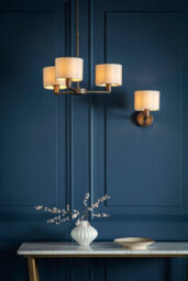 Anson Lighting Baja 3Lt Pendant Light Finished In Dark Antique Bronze Plate And Marble Fabric - thumbnail 7