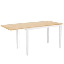 Beliani Extending Dining Table Louisiana Light Brown 120/160 Cm 75 Cm Wood