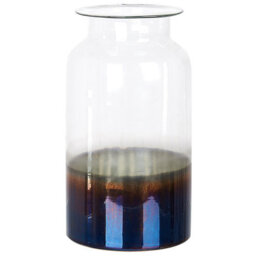 Beliani Flower Vase Bhature Glass 27 Cm Multicolour
