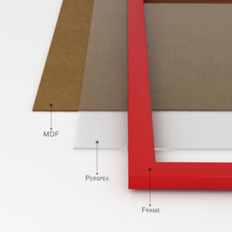 5X5 Red Picture Frame (12.7 X 12.7Cm) Poster, Photo, Artwork, Gallery Wall Or Print - thumbnail 4