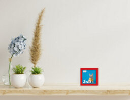 5X5 Red Picture Frame (12.7 X 12.7Cm) Poster, Photo, Artwork, Gallery Wall Or Print - thumbnail 2