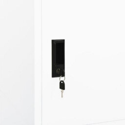 Berkfield Wardrobe White 80X50X180 Cm Steel - thumbnail 8