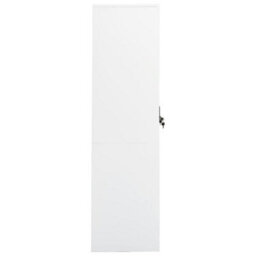 Berkfield Wardrobe White 80X50X180 Cm Steel - thumbnail 3
